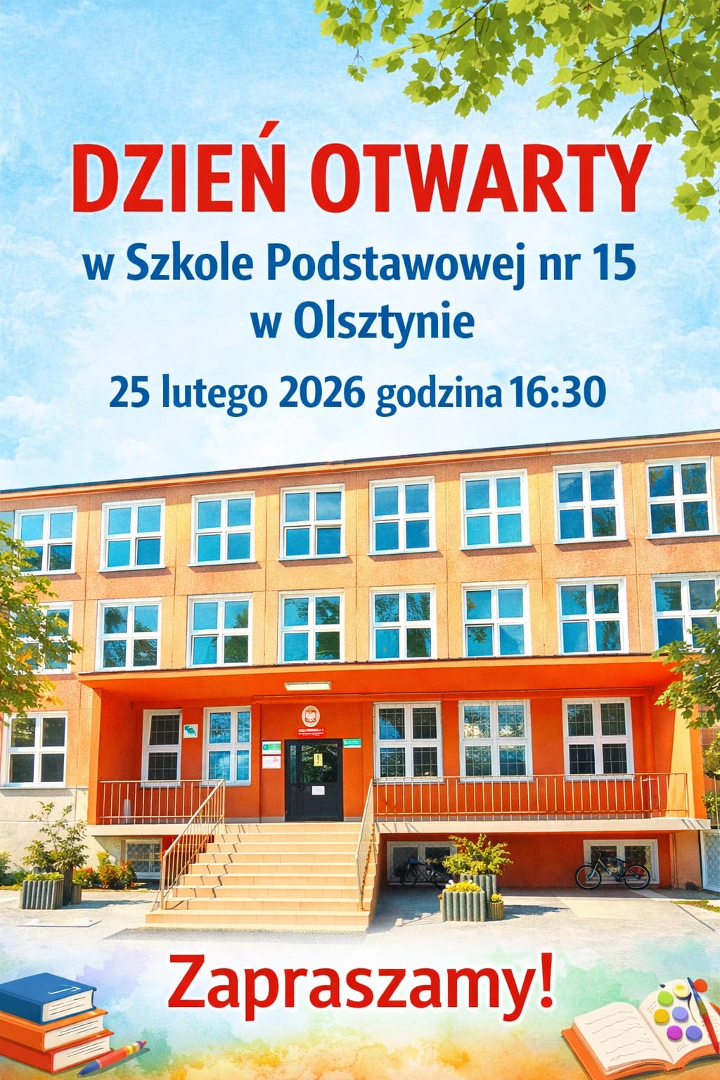 Zdjęcia, relacja z dnia otwartego w SP 15 w Olsztynie